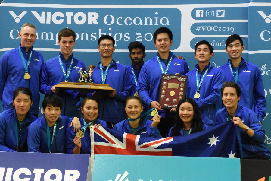 Team Australia at the 2019 Oceania Mixed Team Badminton Championships