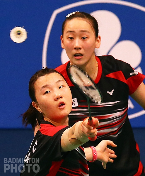 Shin Seung Chan and Lee So Hee at the 2015 Indonesia Open