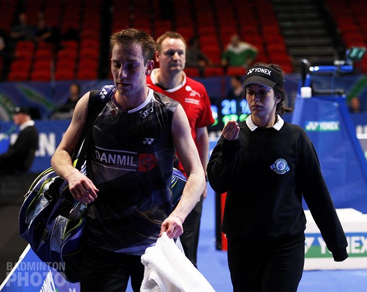 Peter Gade at 2:30AM at the 2012 All England