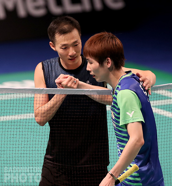 Lee Hyun Il and Son Wan Ho at the 2017 Denmark Open
