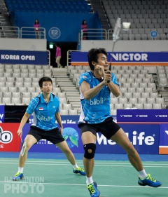 Liliyana Natsir and Tontowi Ahmad in the 2015 Korea Open