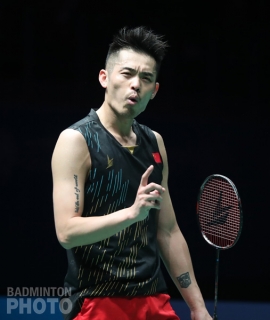 Lin Dan en route to winning the 2019 Malaysia Open