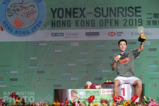 Lee Cheuk Yiu after winning the 2019 Hong Kong Open