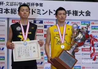 All Japan: Kenta Nishimoto (left, runner-up); Riichi Takeshiita (champion)