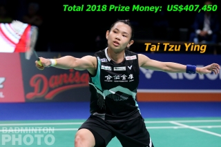 Tai Prize Money leader 2018