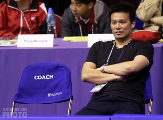 Lee Wan Wah coaching at the 2016 Hong Kong Open