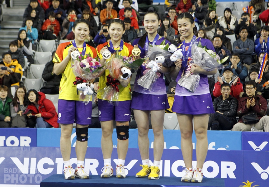 Luo Yu / Luo Ying and Bao Yixin / Tang Jinhua (Korea Open 2014)
