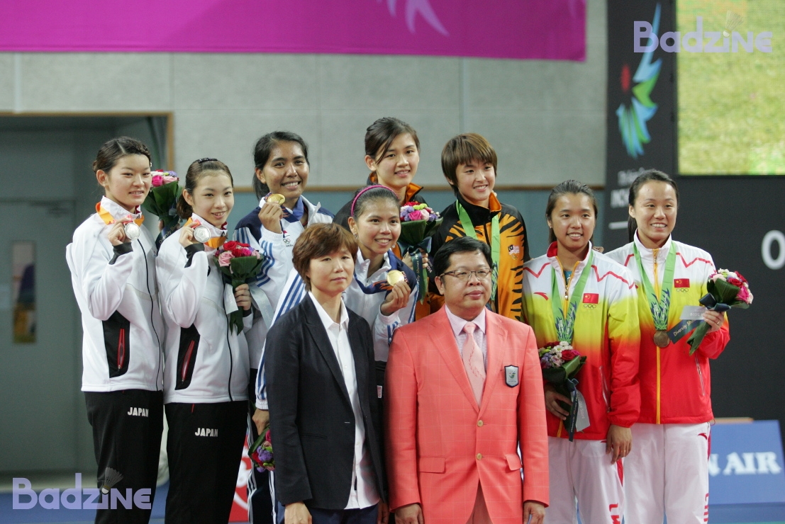 2014 Asian Games WD podium