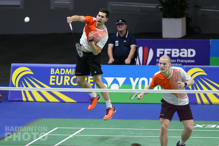 Jelle Maas and Robin Tabeling of the Netherlands at the 2020 European Men's Team Championships