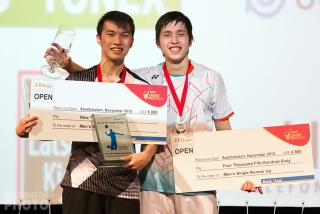 2015 Bitburger Open champion Ng Ka Long (HKG, left); runner-up Wong Wing Ki (HKG)